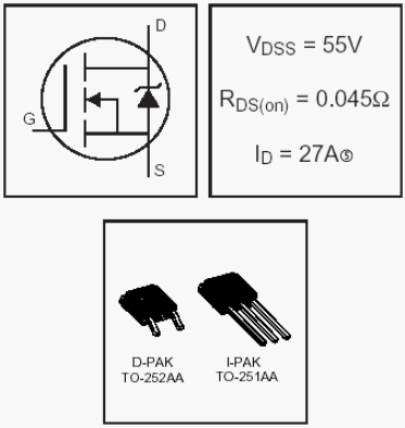IRFU4105, HEXFET Power MOSFETs Discrete N-Channel